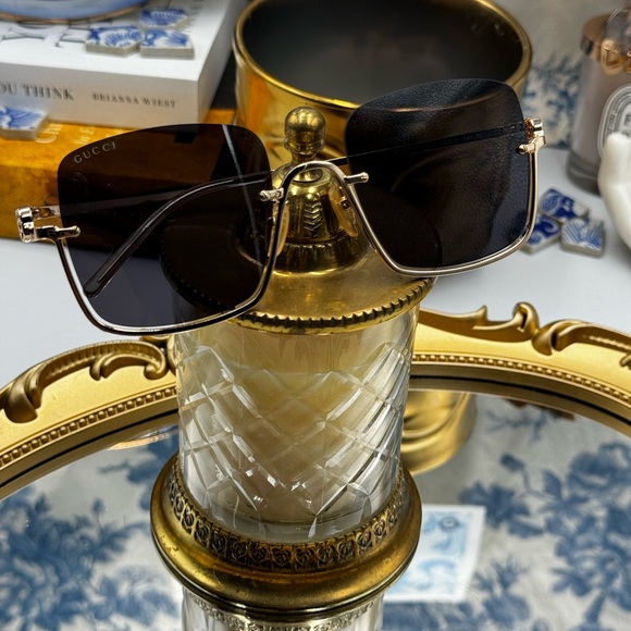 🆕 GUCCI 🧿 NWOT GG1279S 001 Square Frame Sunglasses, Gray Lenses - Picture 15 of 16